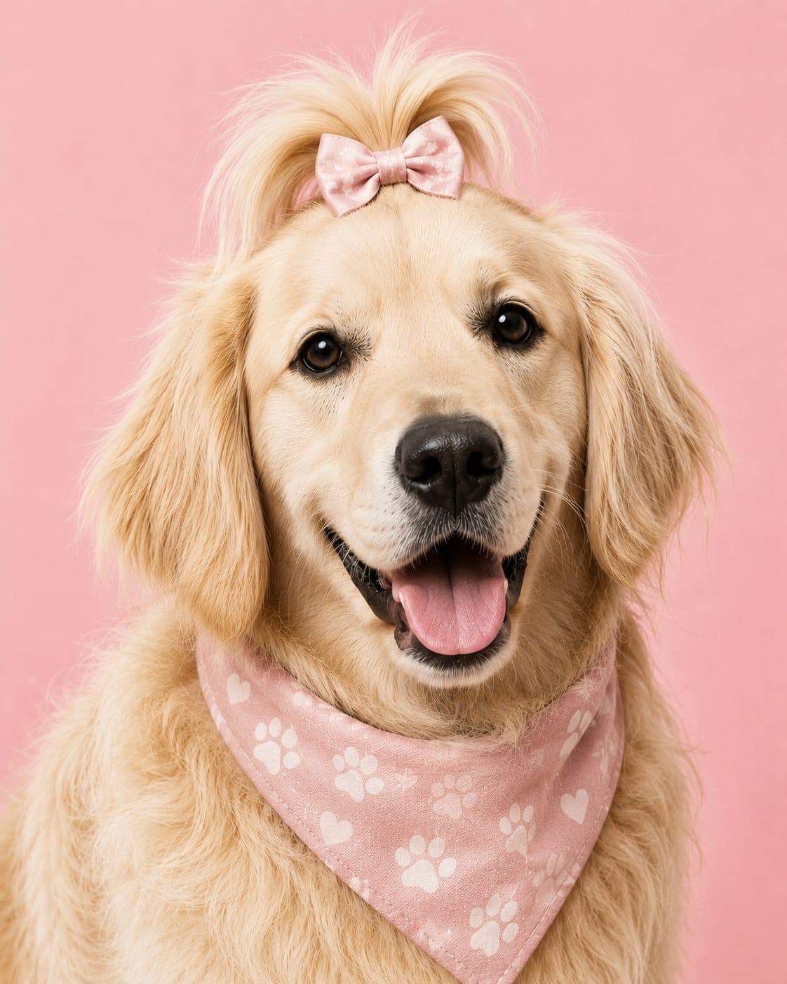 A happy, freshly groomed dog